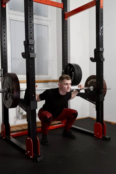 B1 ZADNÝ DREP: 2x ťažká séria po 6 opakovaní