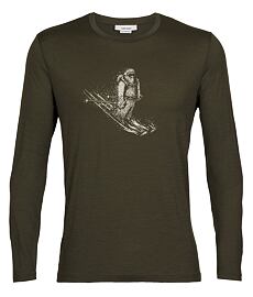Tričko ICEBREAKER M TECH LITE II LS TEE SKIING YETI Man