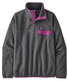 Mikina PATAGONIA W LW SYNCH SNAP-T P/O Lady, nikel w/amaranth pink