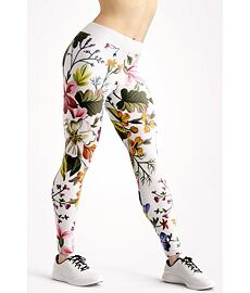 Legíny UTOPY WEAR LEGÍNY FLOWER WHITE Lady