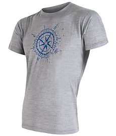 Tričko - krátky rukáv SENSOR MERINO ACTIVE PT COMPASS KR.RUKÁV M Man, sivá