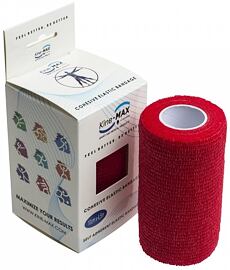 Páska tapovacia KINE-MAX COHESIVE ELASTIC BAND. 10CM X 4,5M ČERV