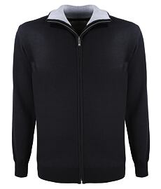 Sveter KAMA MERINO SVETR 4107 Man, čierna