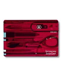 Nôž VICTORINOX SWISS CARD 0.7100.T RUBY TRANSL.