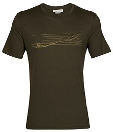 Tričko ICEBREAKER M TECH LITE II SS TEE SKI STRIPES Man