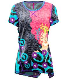Tričko CRAZY IDEA T-SHIRT ALOHA Lady