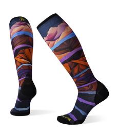 Ponožky SMARTWOOL W PERFORMANCE SKI ZERO CN MNTN PRNT OTC Lady