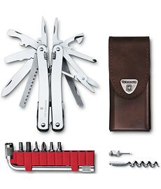Nôž VICTORINOX SWISSTOOL SPIRIT X PLUS S RAČN+KOŽ POUZ Uni, strieborná