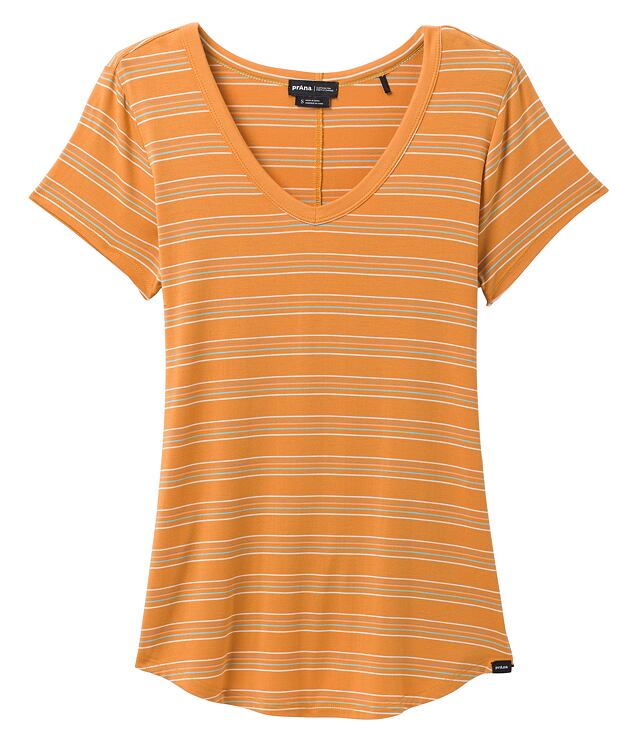 Tričko PRANA FOUNDATION 365 V-NECK TOP PLUS Lady