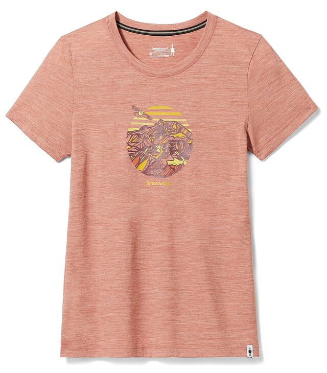 Tričko SMARTWOOL W PEAK FREEDOM GRAPHIC SS TEE SLIM FIT Lady