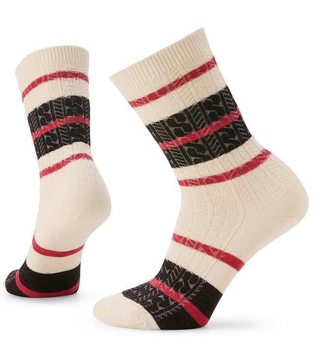 Ponožky SMARTWOOL W EVERYDAY STRIPED CABLE CREW - RECYCLED Lady
