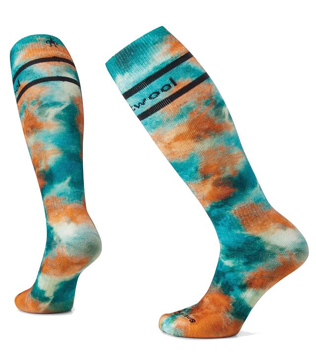 SMARTWOOL W SKI FULL CUSHION TIE DYE PRINT OTC Lady