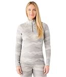 Spodná bielizeň SMARTWOOL W CLASSIC THERMAL MERINO BL 1/4 zip B Lady, light gray mountain scape