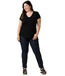 Tričko PRANA FOUNDATION 365 V-NECK TOP PLUS Lady